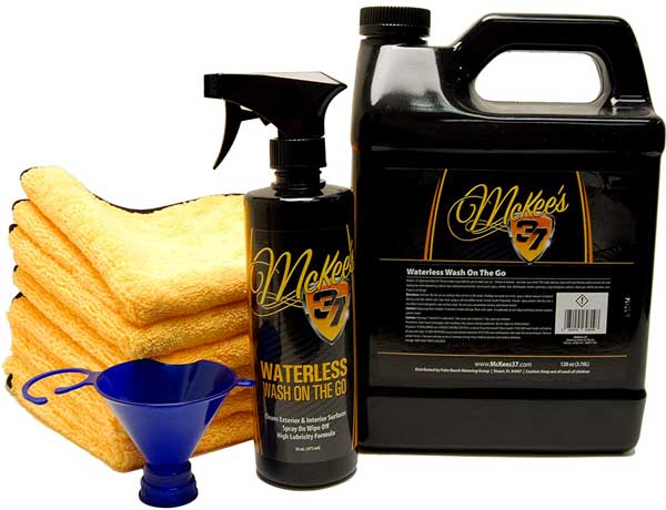McKees 37 Streak-Free Waterless Car Wash Kit With Refill Jug