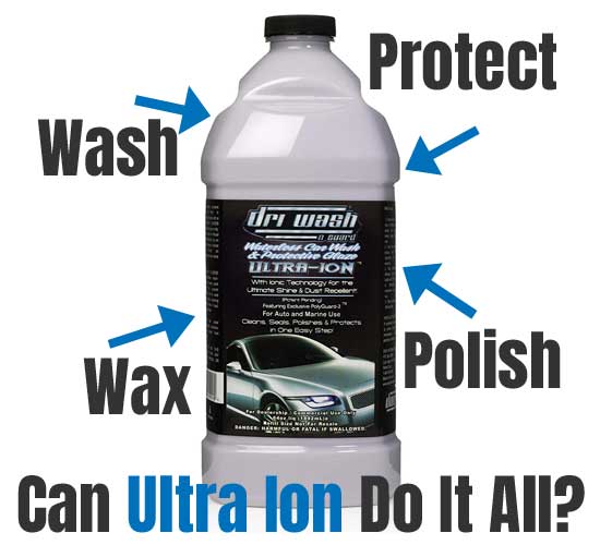 Ultra Ion Waterless Car Wash Washes, Waxes, Protects and Polishes Your Car in 1 Step